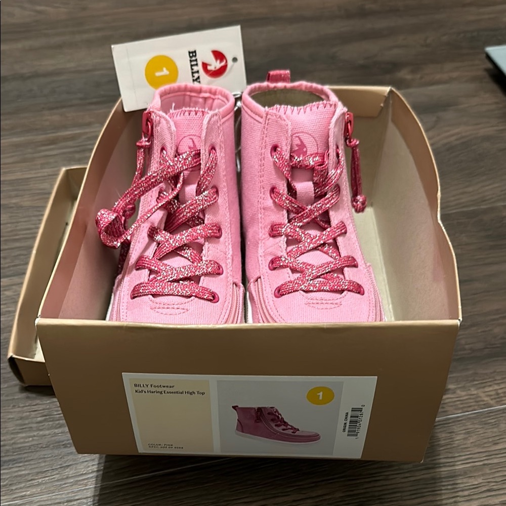 Pink High Top Kids Shoes
